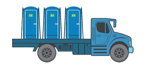 Avondale Sanitation Services driver delivering an emergency porta potty unit